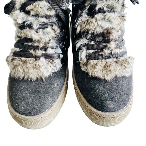 Cougar Daniel Suede Faux Fox Fur Waterproof Boot Pewter Grey NEW Size 36 / 6 - Picture 4 of 8